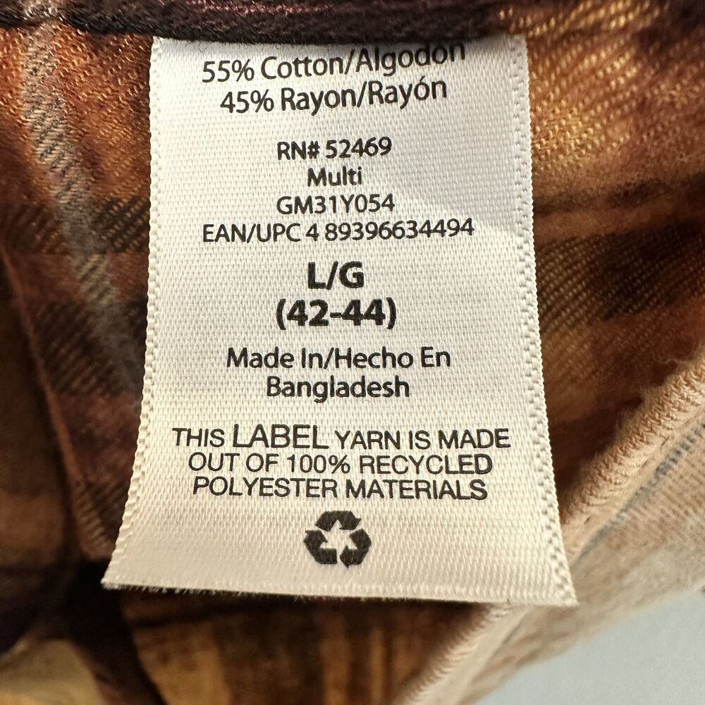 Boutique, One of a Kind, Oversized, Appliquéd Cross, Flannel Shirt, M/L/XL - Picture 7 of 8